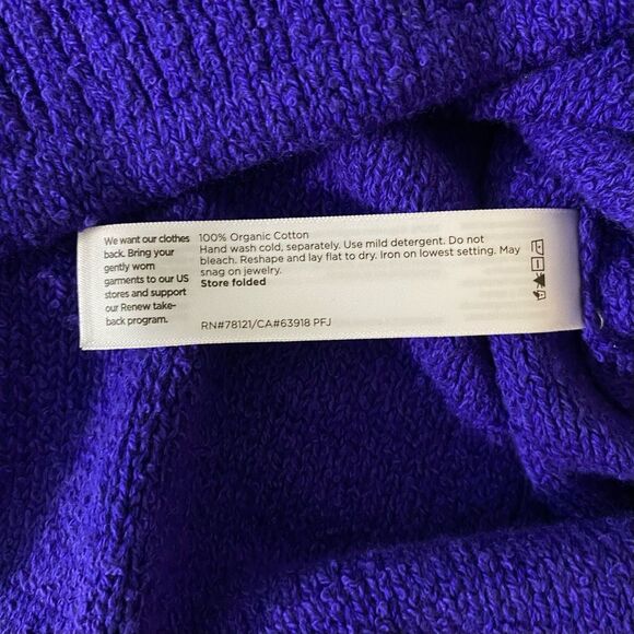 Eileen Fisher 100% Organic Cotton Textured Mock Neck Sweater NWT Size Large - Picture 5 of 6